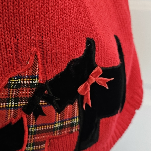 Marisa Christina Red Sweater Vest with Scottie Dog Design Size Small - Picture 8 of 14